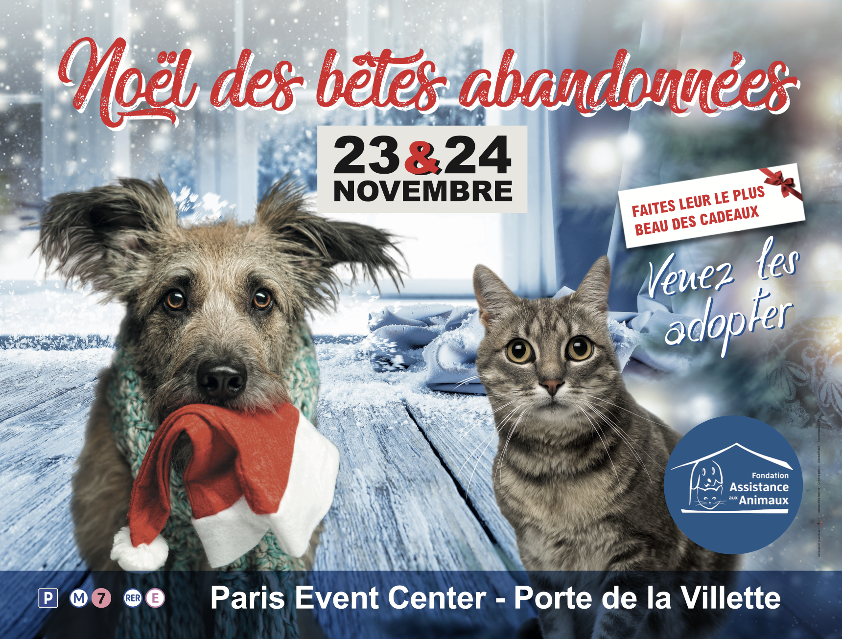 Un Evenement A Ne Pas Manquer Le Noel Des Betes Abandonnees A Paris Les 23 Et 24 Novembre Fondation Assistance Aux Animaux Actualites